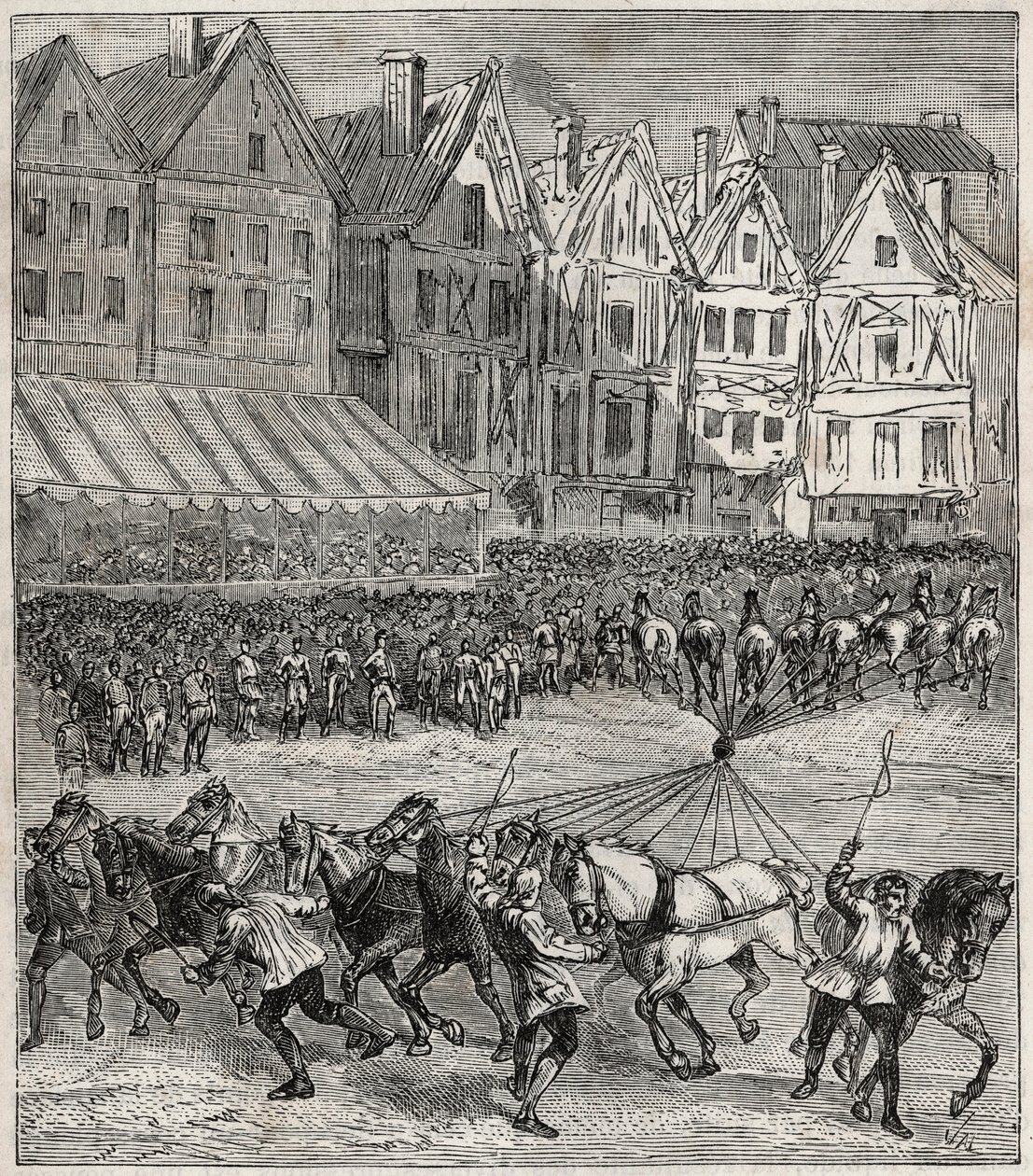 Expérience des hémisphères de Magdebourg par Otto von Guericke démontrant la pression atmosphérique - French School
