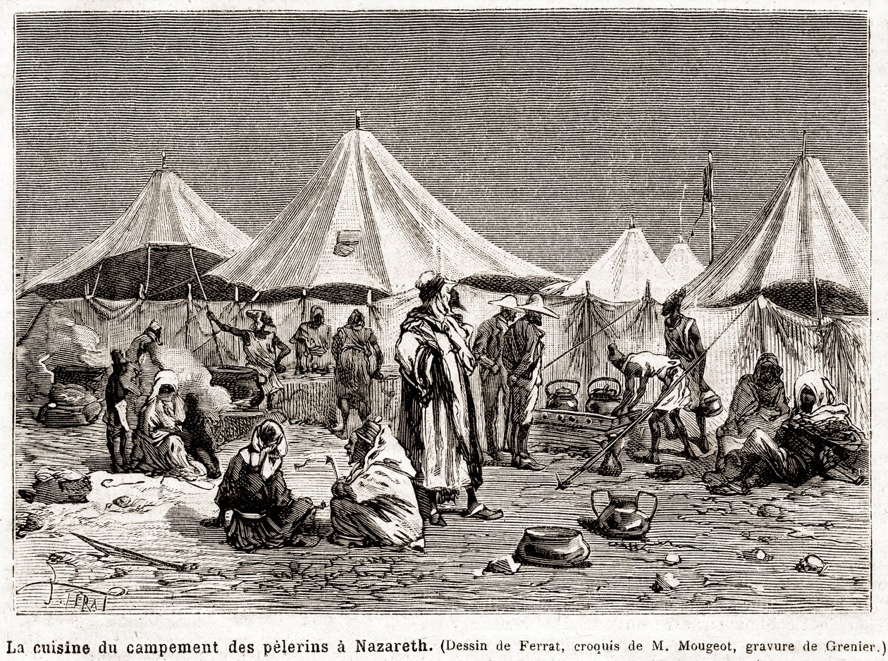 Pèlerinage de pénitence aux Lieux Saints du 25 avril au 8 juin 1882 (gravure) - French School