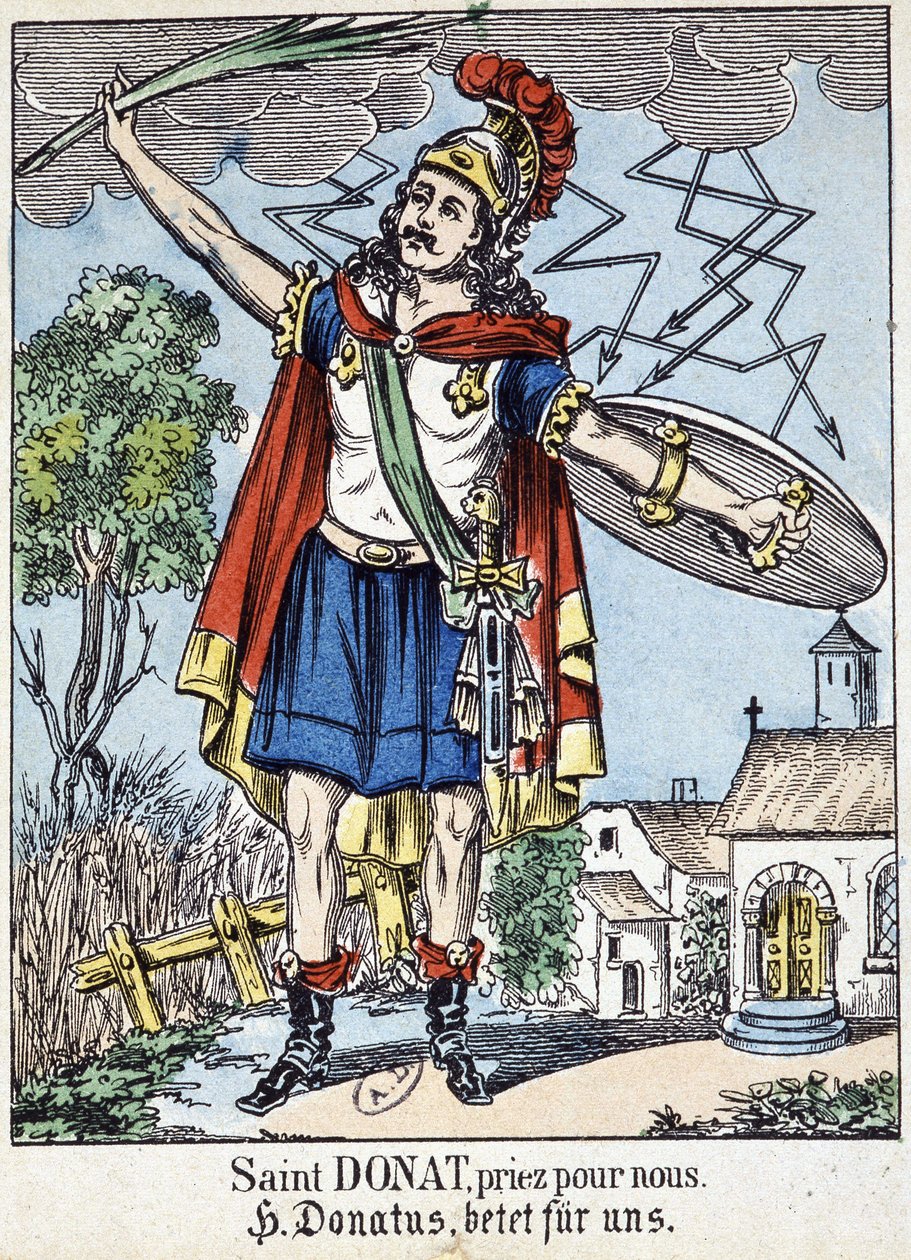 Image pieuse "Saint Donat, priez pour nous" - French School
