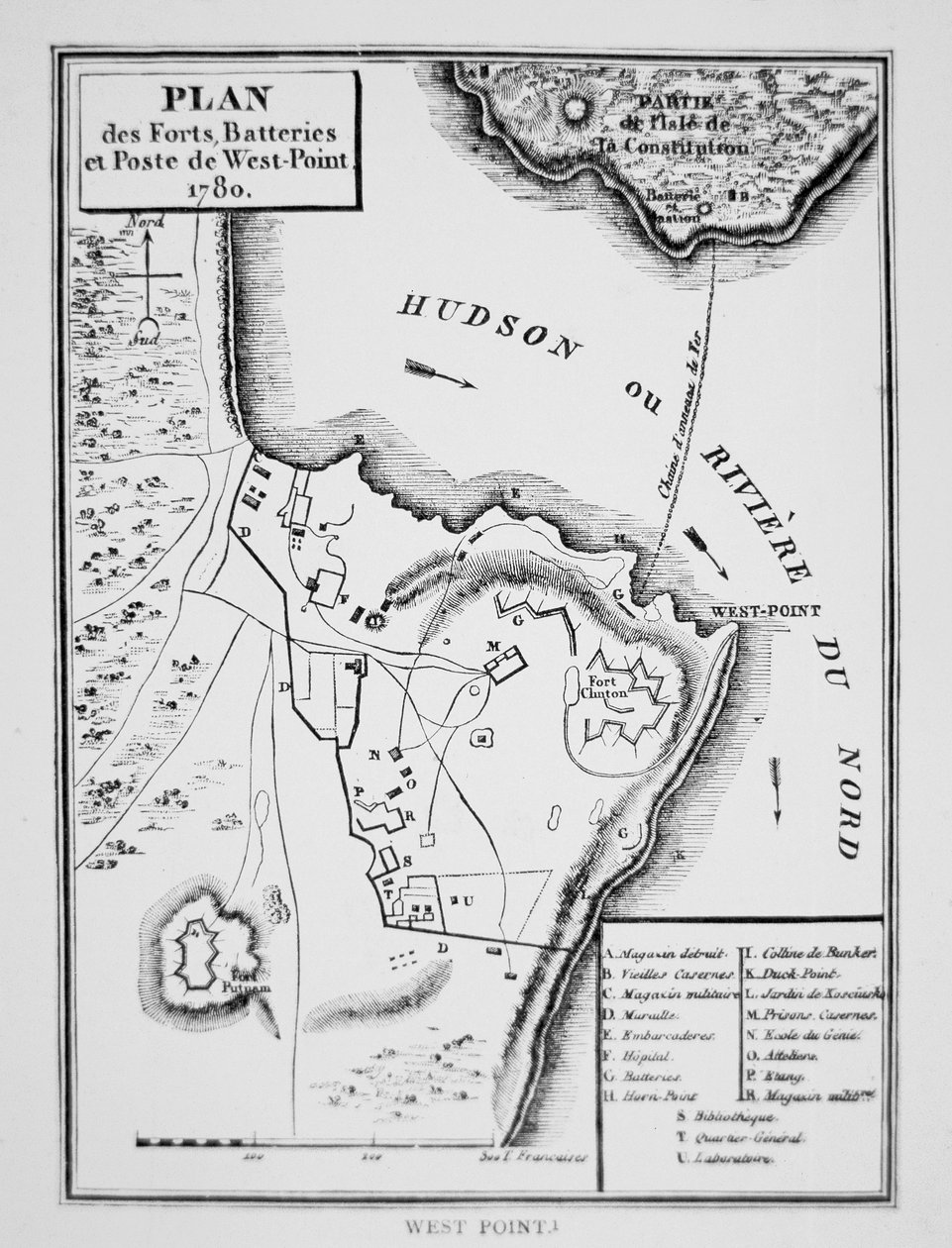 Plan de West Point, le fort clé que Benedict Arnold a comploté pour livrer aux Britanniques pendant la guerre d