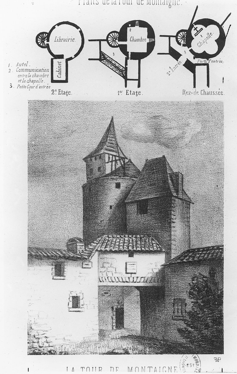 Plan de la Tour de Montaigne, à Saint-Michel-de-Montaigne - French School