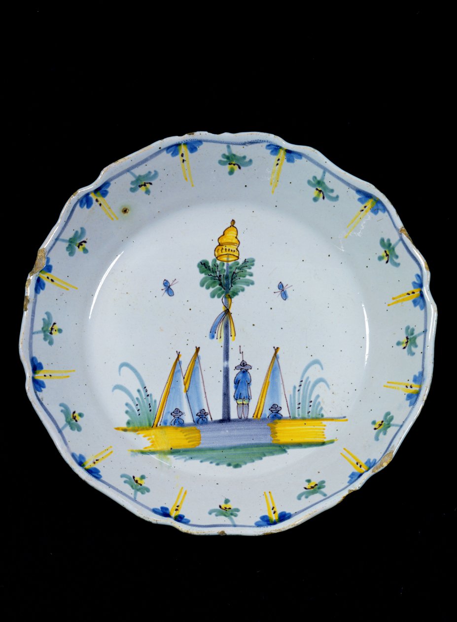Assiette décorée avec l