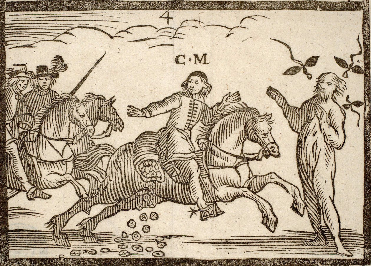 Mazarin dans sa fuite laisse tomber des écus : l