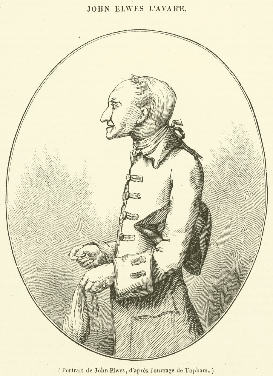 Portrait de John Elwes (gravure) - French School