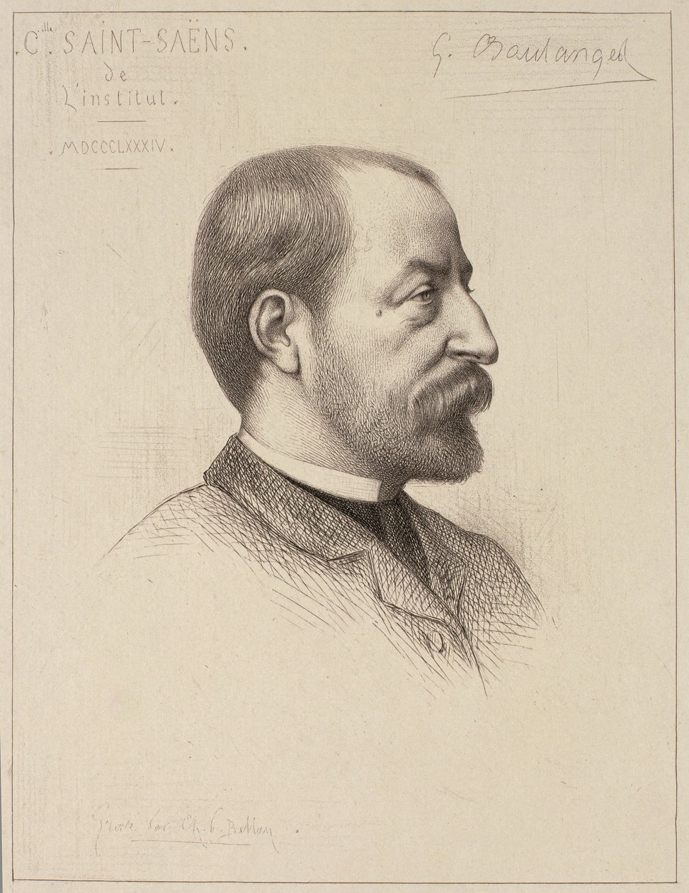 Portrait de Camille Saint-Saëns (1835-1921) - French School