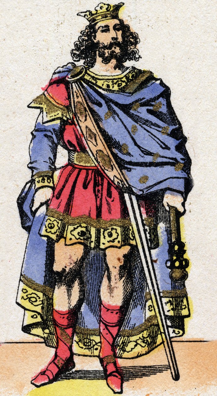 Portrait de Caribert, Roi des Francs (561-567). - French School