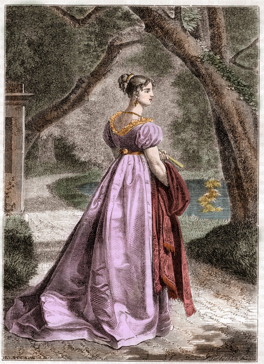 Portrait de Catherine de Wurtemberg (1783-1835) reine de Westphalie - Portrait de Catherine de Wurtemberg, épouse de Jérôme Bonaparte, reine de Westphalie (1783-1835) - dans « Histoire de l