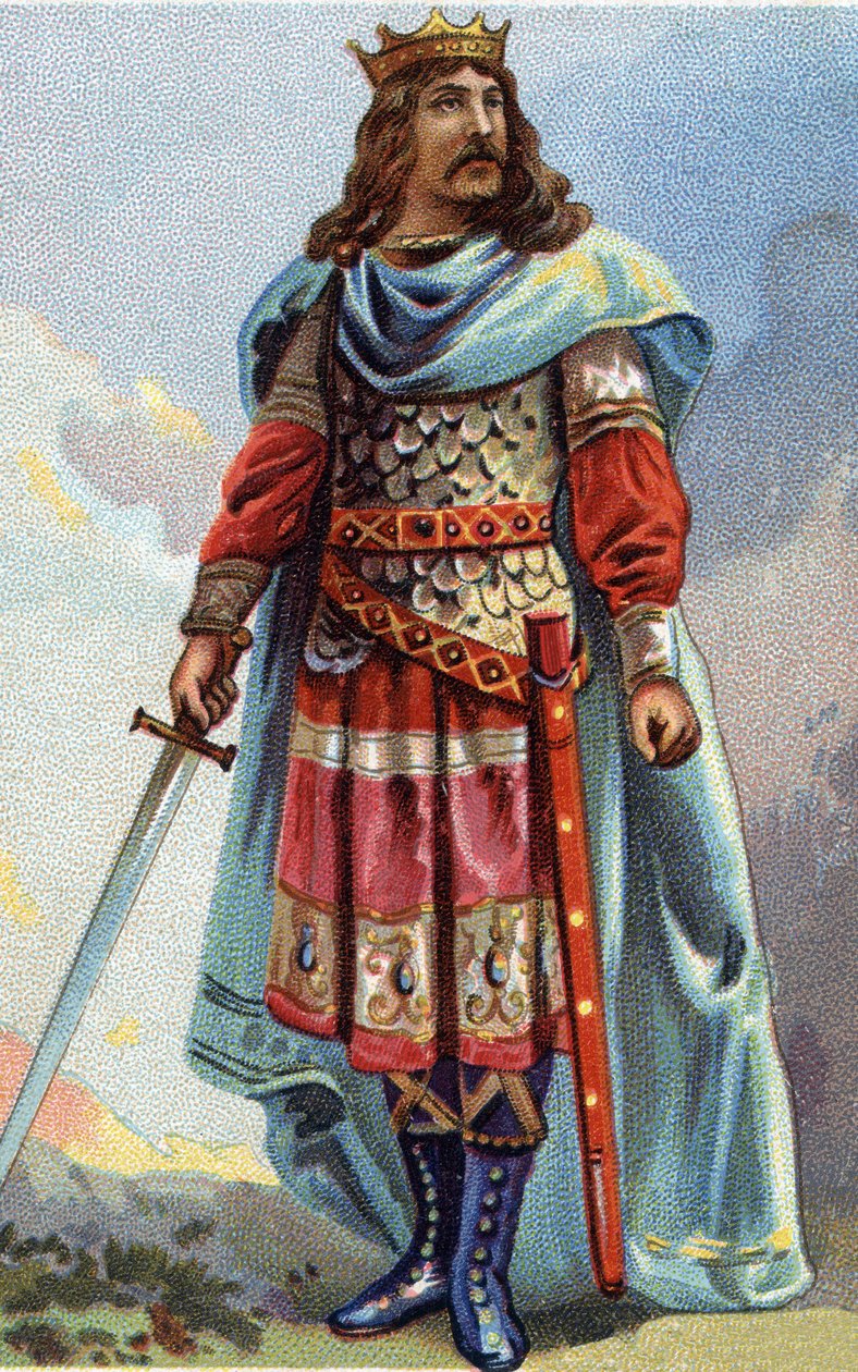 Portrait de Clotaire IV, roi des Francs de 716 à 718 - French School