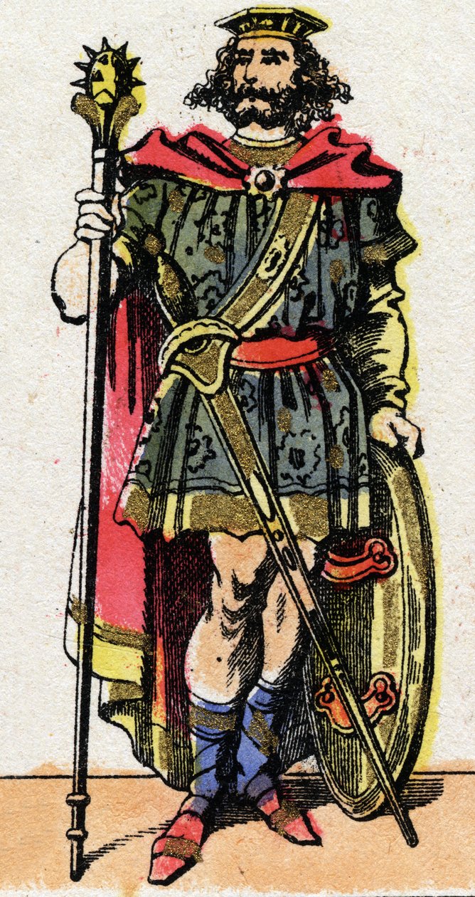 Portrait de Clotaire I, roi des Francs de 511 à 561. - French School