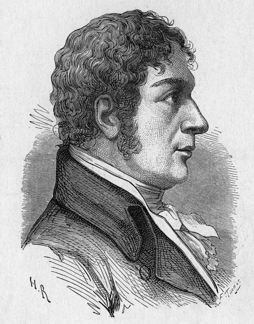 Portrait de François Zambeccari, aéronaute français - dans « Album de la Science; savants illustres; Grandes découvertes » 1896. - French School