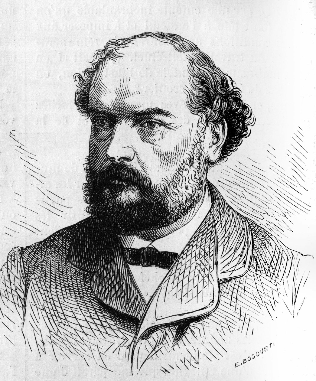 Portrait de François Désiré Bancel, homme politique français. Gravure dans "Le Monde Illustré" n°634 du 5 juin - French School
