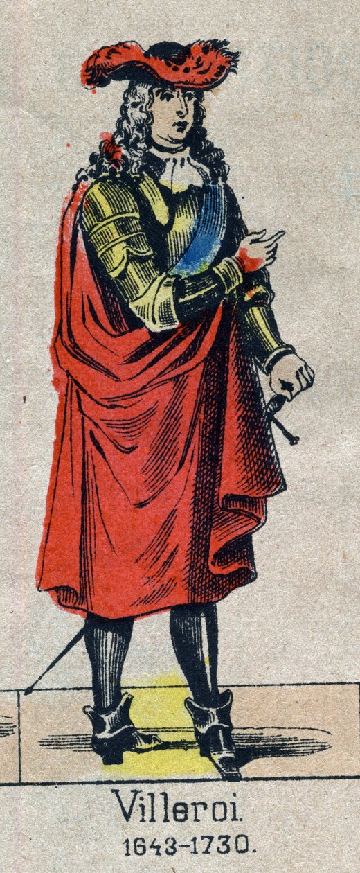 Portrait de François de Neufville, Duc de Villeroi, Maréchal de France (1644-1730). Image d
