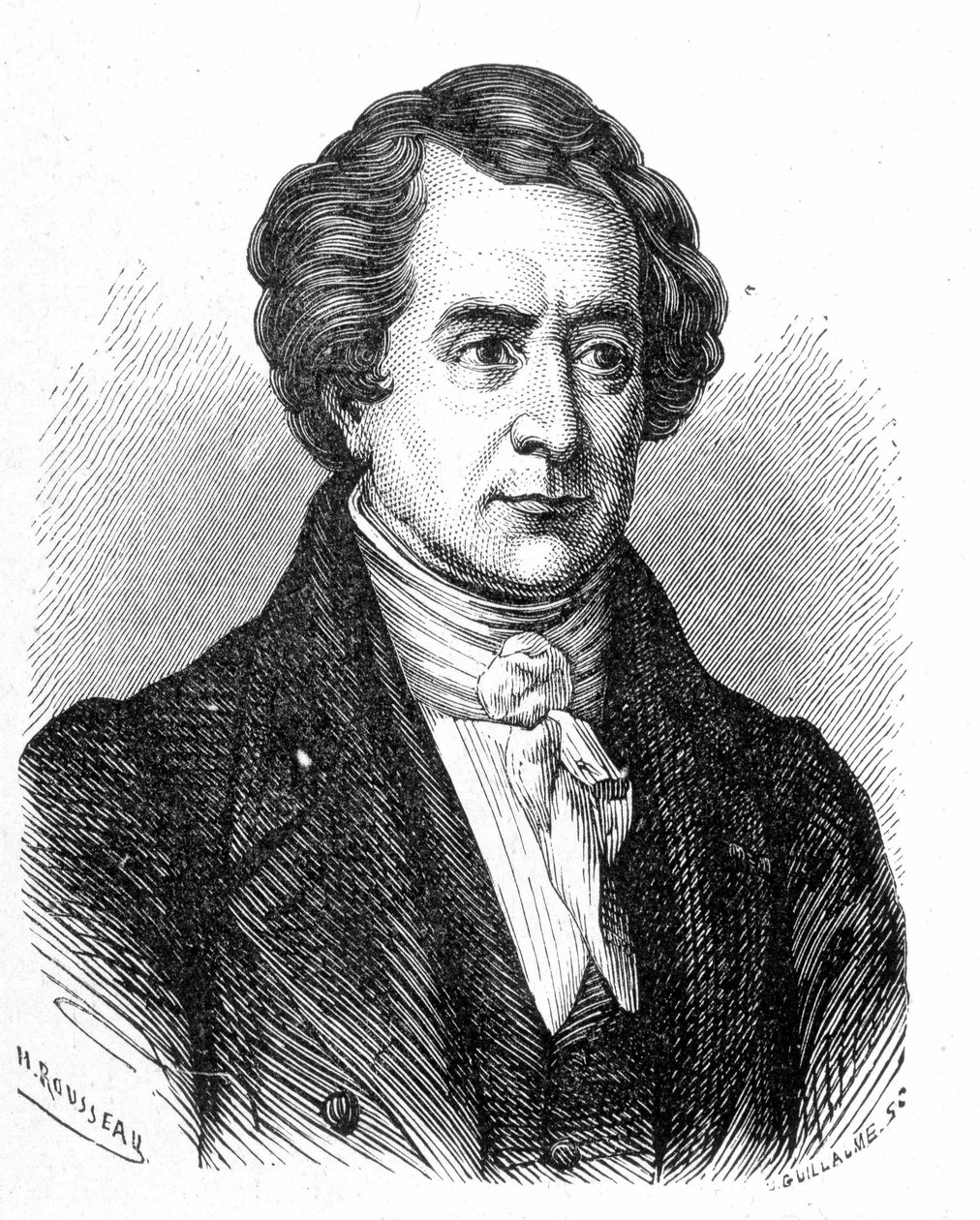Portrait de François Arago (1786 - 1853) - dans « Album de la Science ; savants illustres ; Grandes découvertes » 1896. - French School