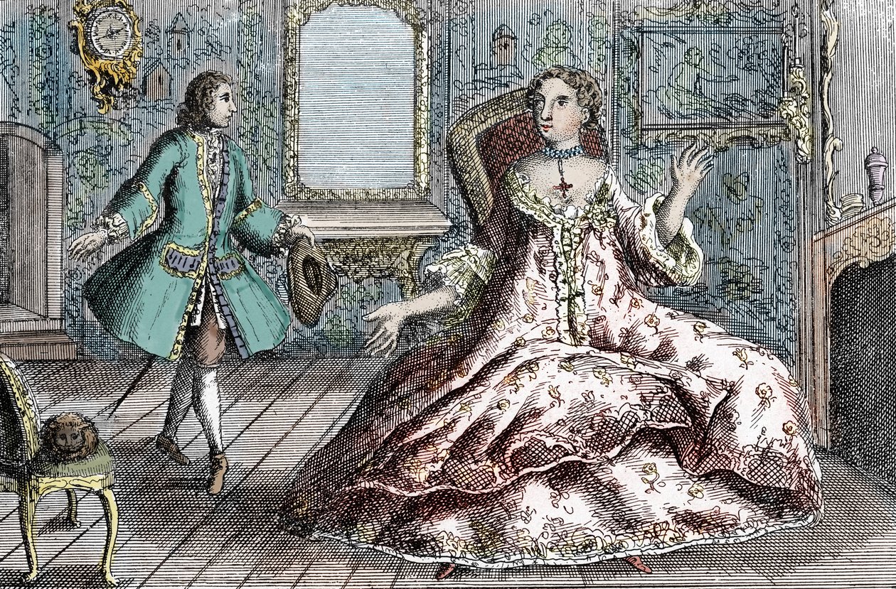 Portrait de la criminelle française Marie Catherine Taperet Lescombat et de son amant Henri Mongeot - French School