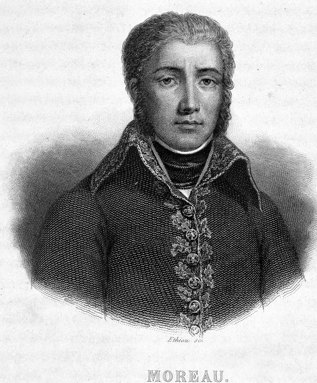 Portrait du général Jean Victor Moreau (1763-1813) - dans «Révolution française» par Thiers - French School