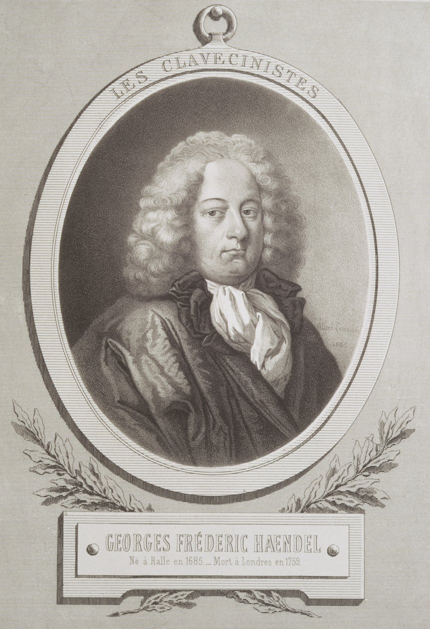 Portrait de George Frederick Handel (1685-1759) frontispice d