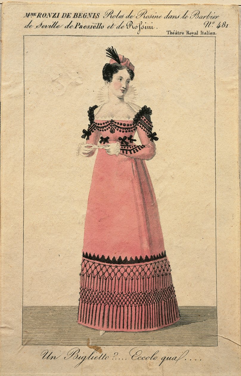 Portrait de Giuseppina Ronzi de Begnis dans le rôle de Rosina dans 