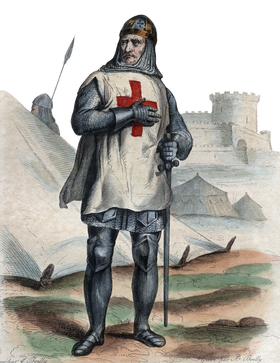 Portrait de Godefroy de Bouillon - French School