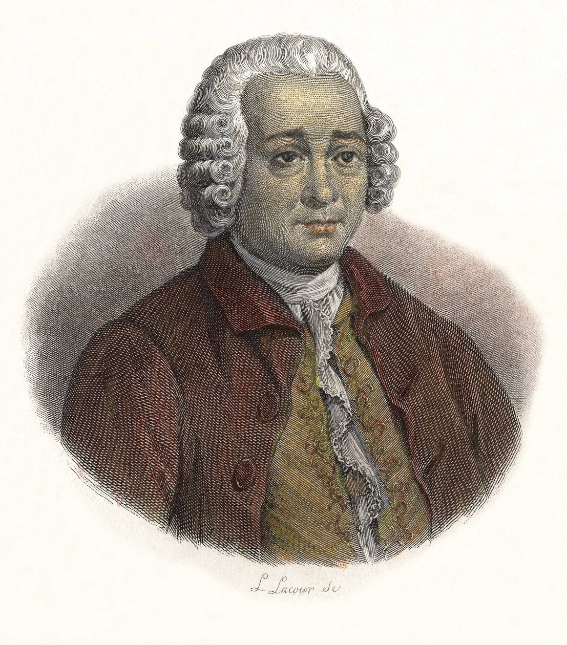 Portrait de Guillaume Chrétien par Lamoignon de Malesherbes (1721-1794), magistrat français. dans « Portraits des Hommes Utiles » - French School