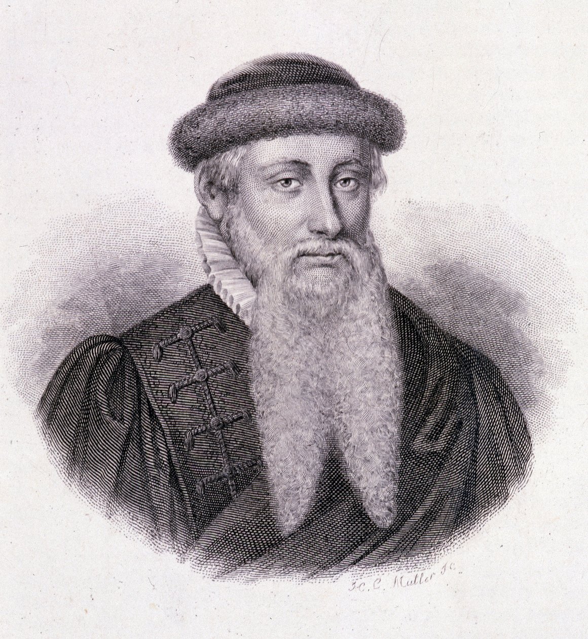 Portrait de Gutenberg - dans «Portrait des hommes utiles» - French School