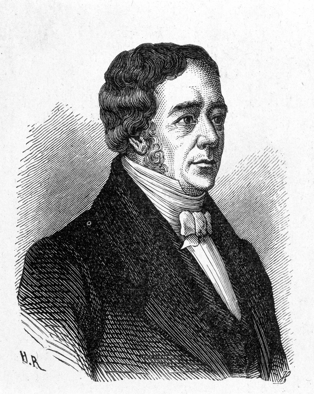 Portrait de Hans Christian Oerested (Oersted ou Orsted) - French School