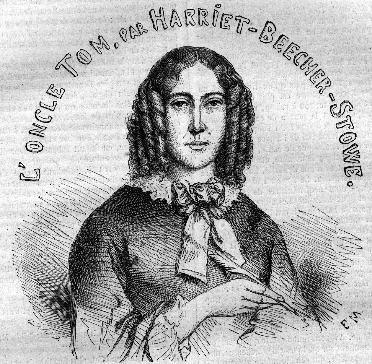 Portrait de Harriet Beecher Stowe (1811-1896), écrivaine américaine, auteure de "La Case de l