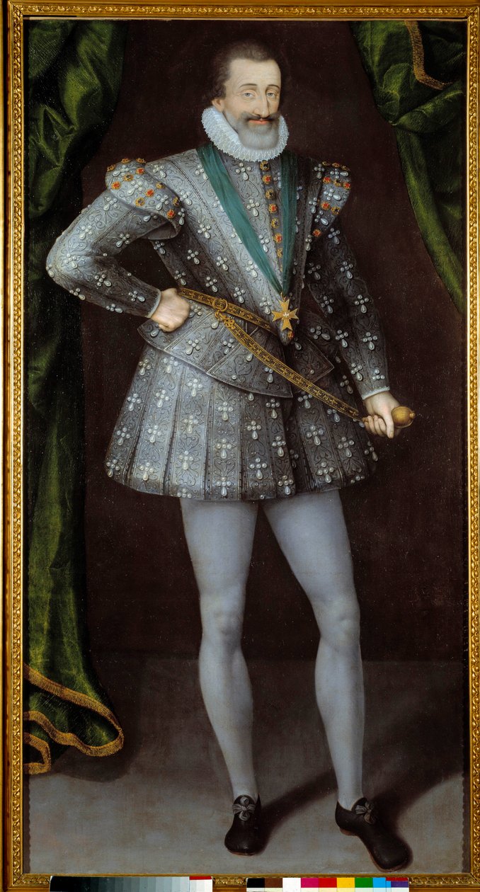 Portrait de Henri IV Roi de France (1553-1610) peinture anonyme du 17e siècle. Grenoble, Musée des Beaux-Arts - French School