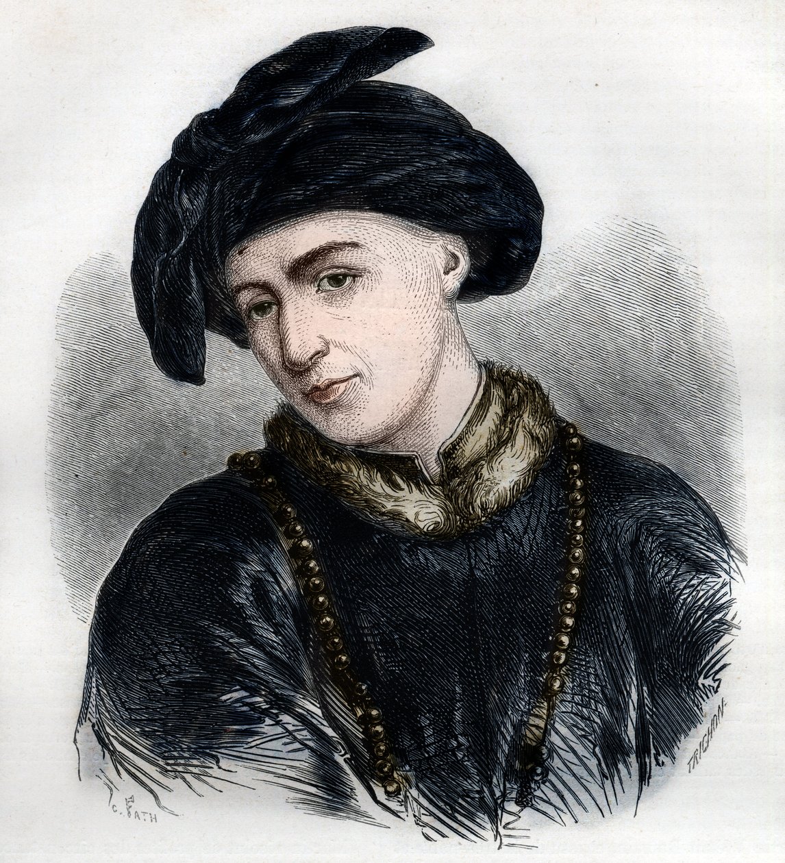 Portrait de Jan Hus (ou Jean Huss) - French School