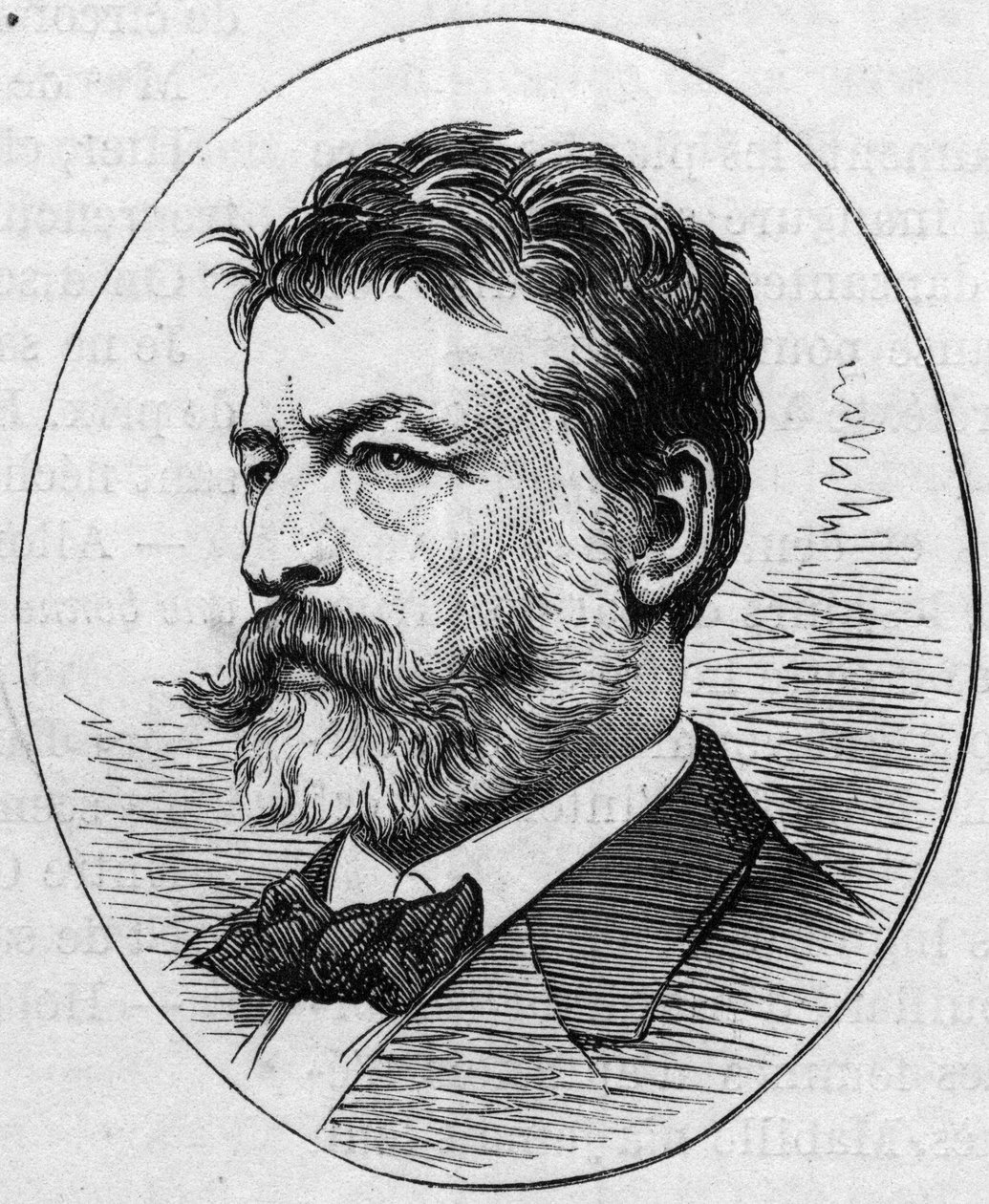 Portrait de Jean Louis Ernest Meissonnier (1815-1891), peintre français. Gravure dans « Le Monde Illustré » n°890 du 2 mai 1874 - French School