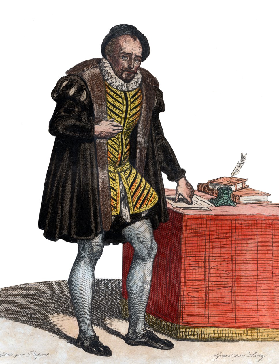 Portrait de Michel Eyquem de Montaigne (1533-1592), écrivain français - French School