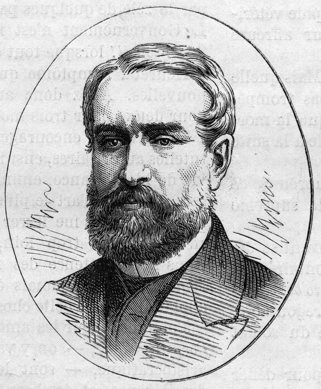 Portrait de Louis Cabat (1812-1893), peintre français. Gravure dans « Le Monde Illustré » n°890 du 2 mai 1874 - French School