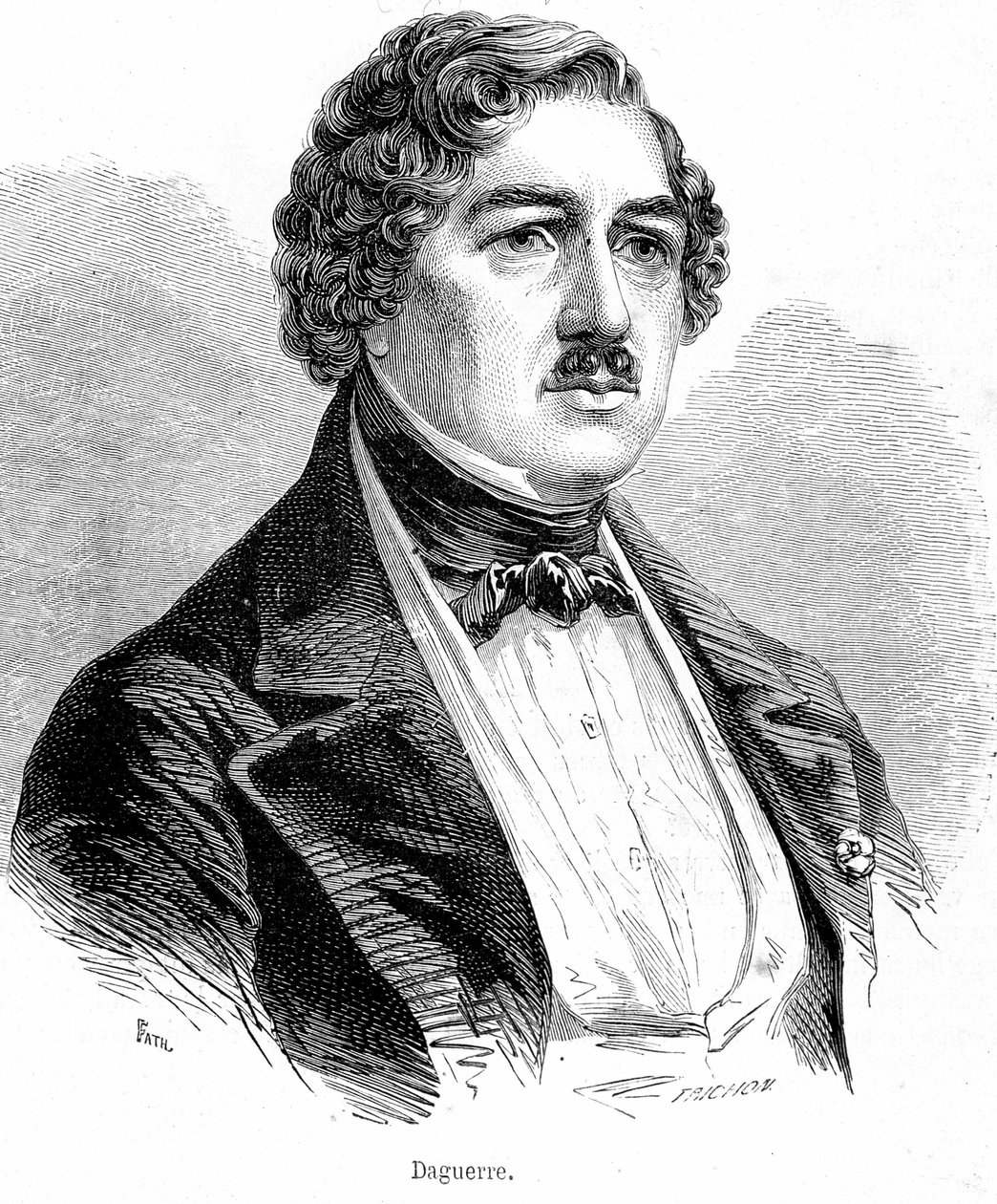 Portrait de Louis Daguerre - gravure - French School
