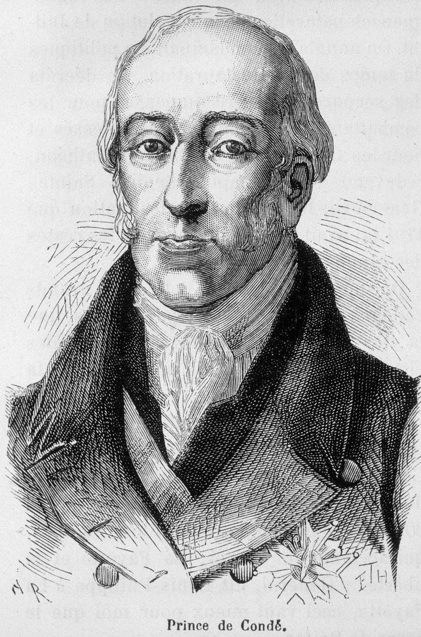 Portrait de Louis V Joseph de Bourbon-Condé (1736-1818), huitième prince de Condé, homme de guerre français - dans « L
