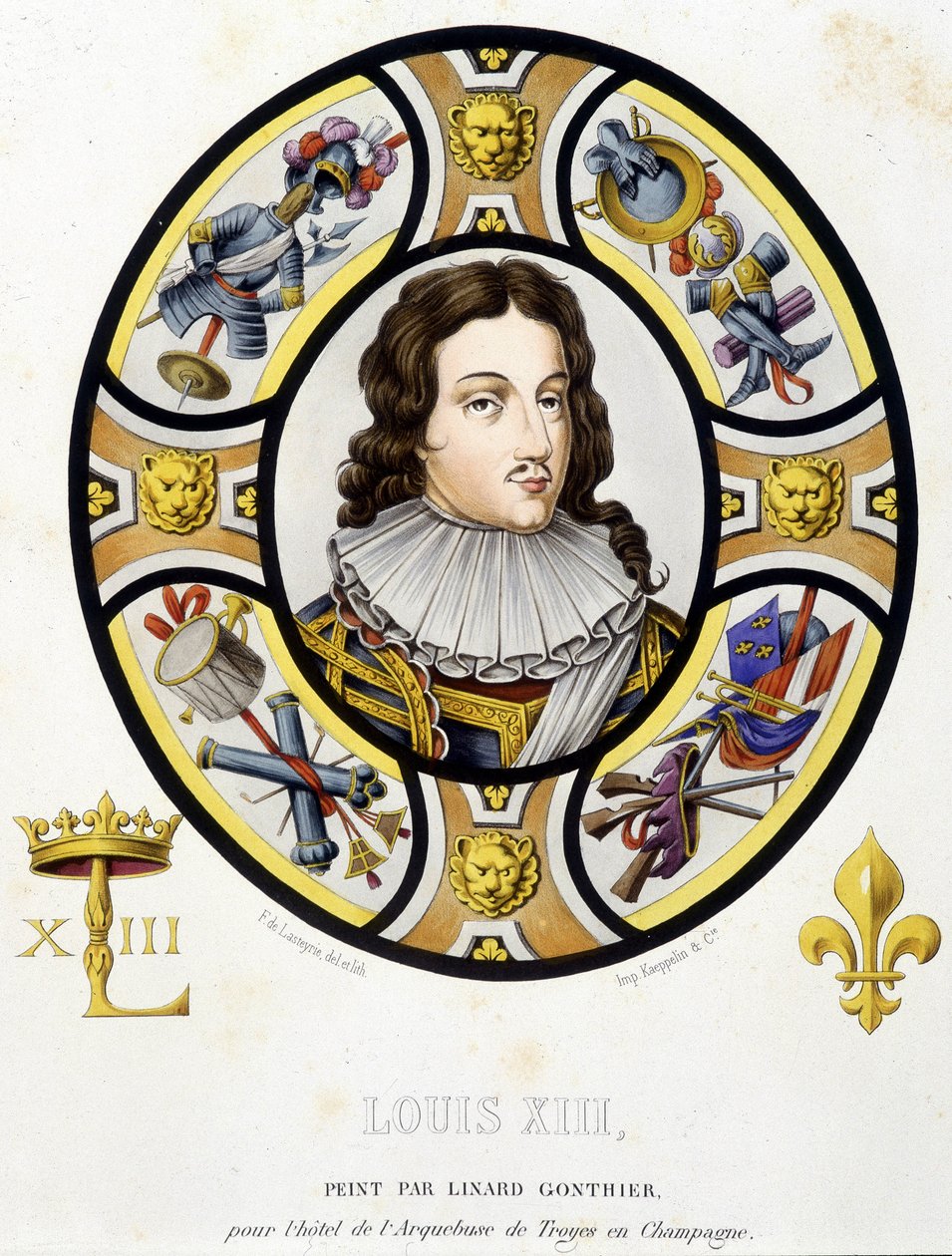 Portrait de Louis XIII Roi de France (1601-1643). Fac-similé d