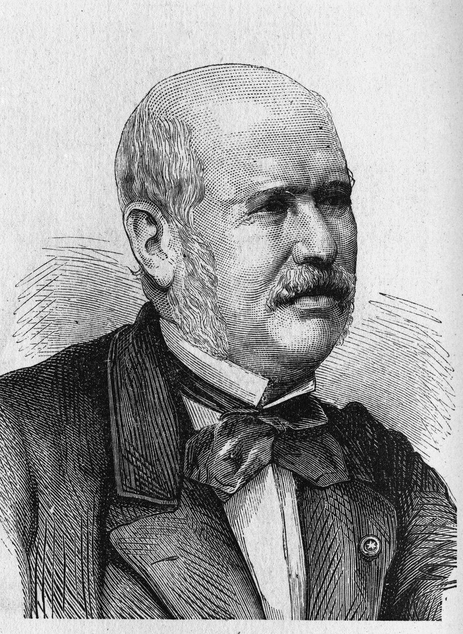 Portrait de M.F.E. Belgrand (1810 - 1878) - dans « Album de la Science ; savants illustres ; Grandes découvertes » 1896 - French School