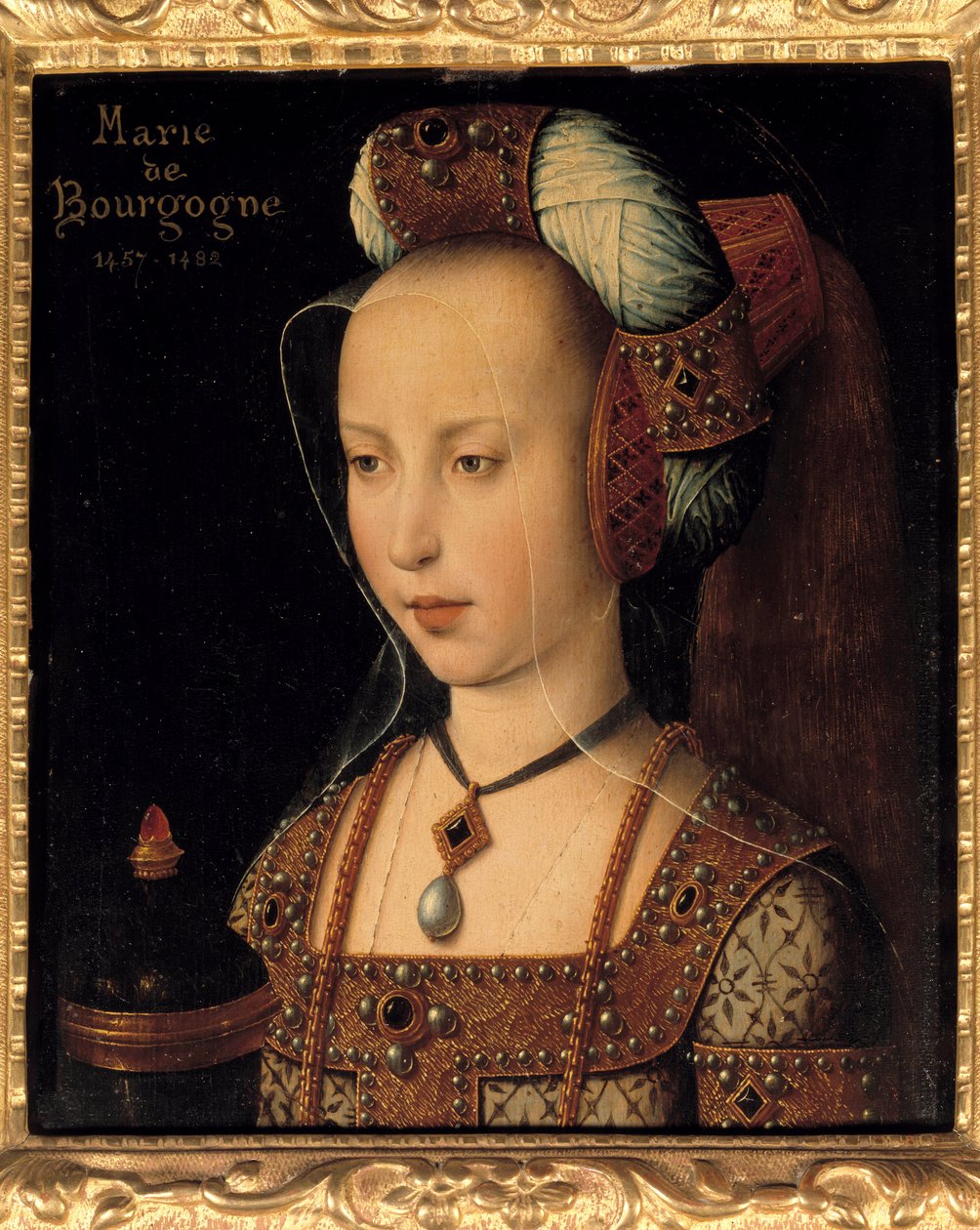 Portrait de Marie de Bourgogne (1457-1482), duchesse et comtesse de Bourgogne - French School