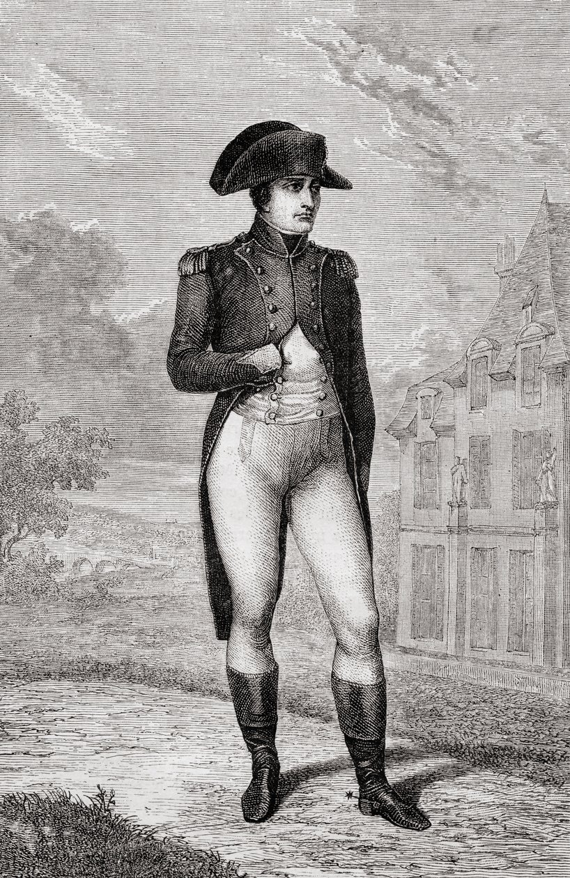 Portrait de Napoléon Bonaparte, de Histoire de la Révolution Française par Louis Blanc - French School