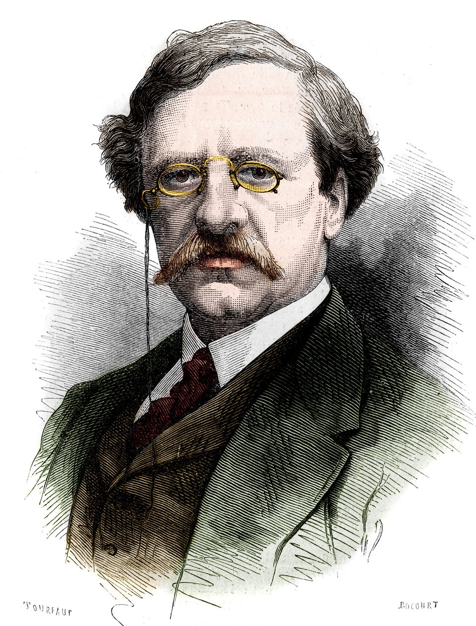 Portrait de Nils Adolf Erik (Eric) Baron Nordenskjold (Nordenskiold) (1832-1901), naturaliste et explorateur suédois. Gravure dans "Le Monde Illustré" n°1178 du 25 octobre. - French School