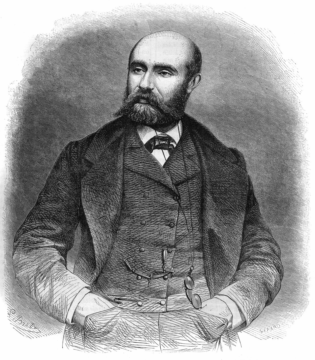 Portrait de Paul Henry Corintin Féval (Paul Féval père) - French School