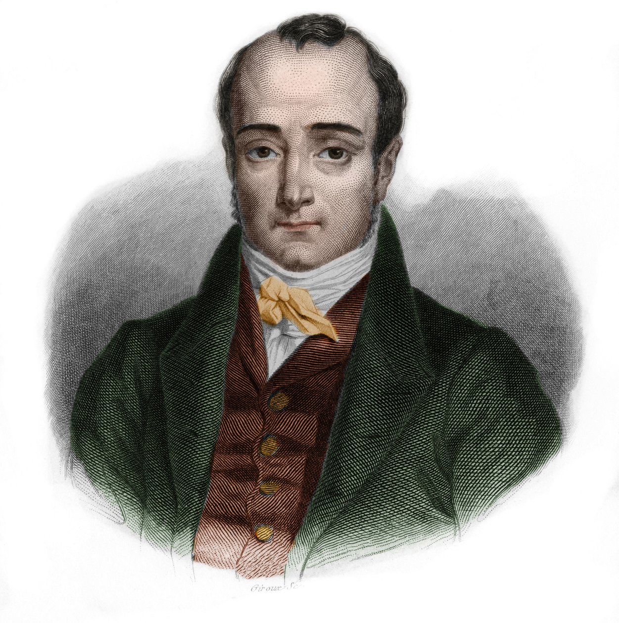 Portrait de Paul Jean Pierre Sauzet (1809-1876), homme politique français. dans « LIBRE DES PERSONERS » par Louis de Cormenin Timon. 1842. Collection privée. - French School