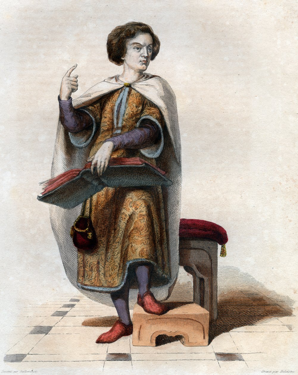 Portrait de Pierre Abélard (1079-1142), philosophe scolastique, théologien et logicien français - French School