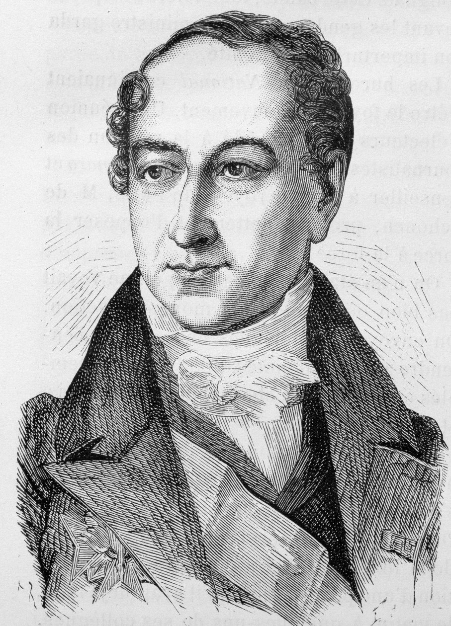 Portrait de Peyronnet (ou Peyronet), homme politique français (1778 - 1854) - dans «L