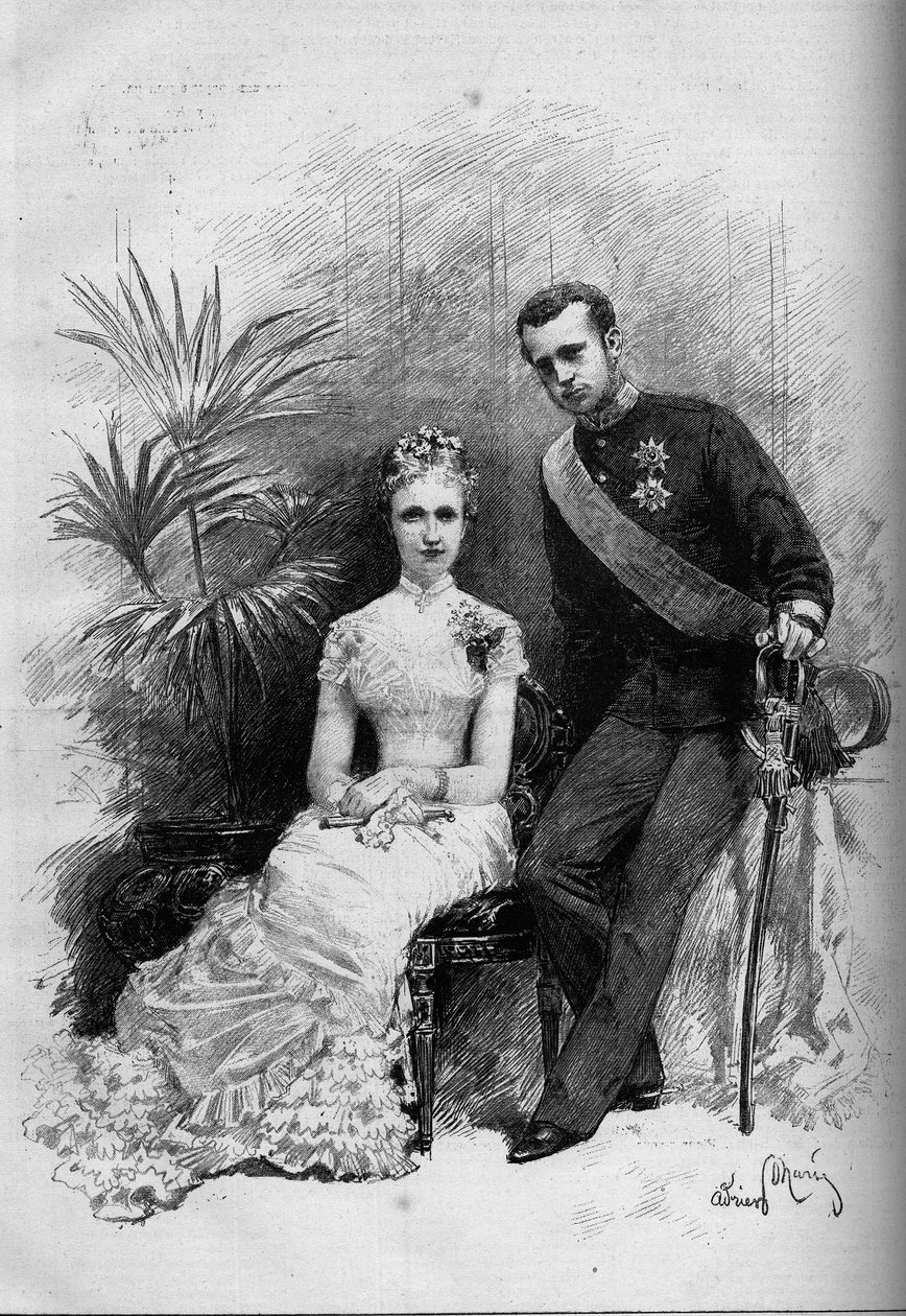 Portrait de la princesse Stéphanie de Belgique et de l