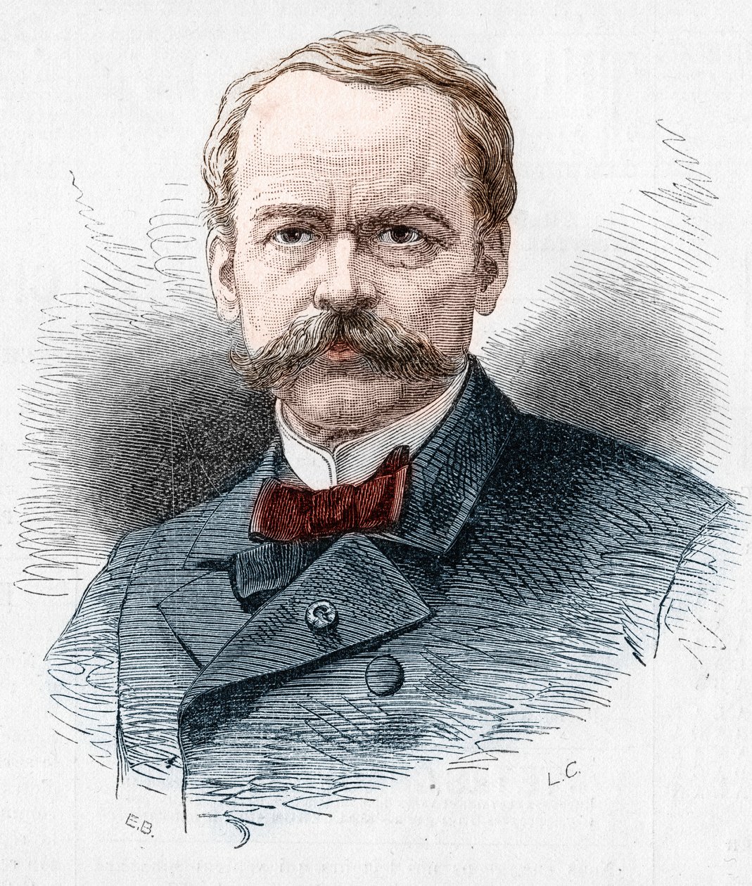 Portrait de Théodore Barrière (1823-1877), dramaturge français. Gravure dans « Le Monde Illustré » n°1071 du 20 octobre 1877 - French School