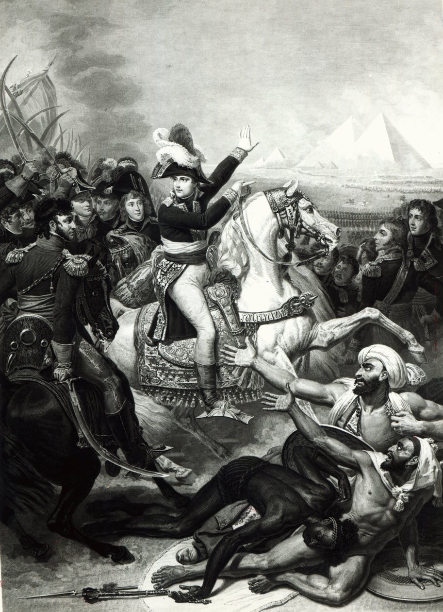 Représentation de Napoléon en héros conquérant en Égypte - French School