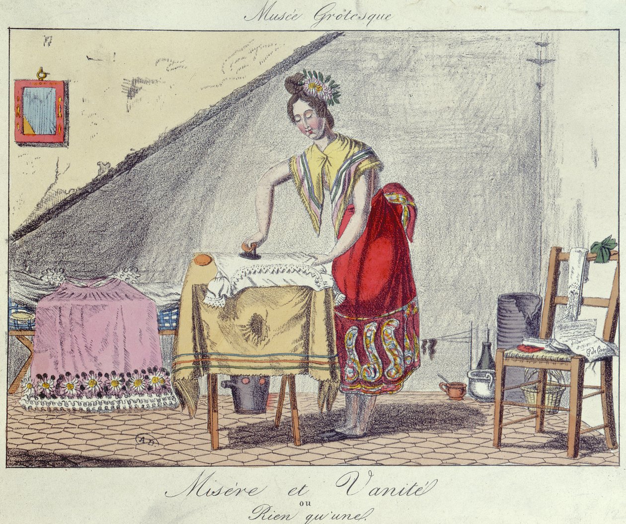Pauvreté et Vanité, de la série Musée Grotesque, c.1820-30 - French School