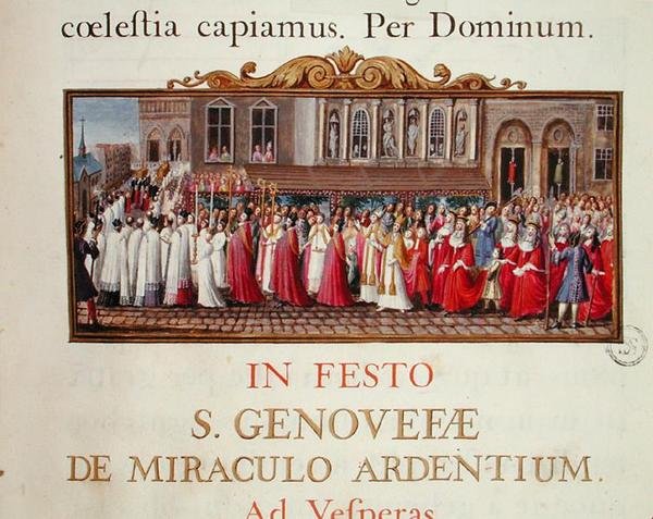 Procession du reliquaire de Sainte Geneviève, d