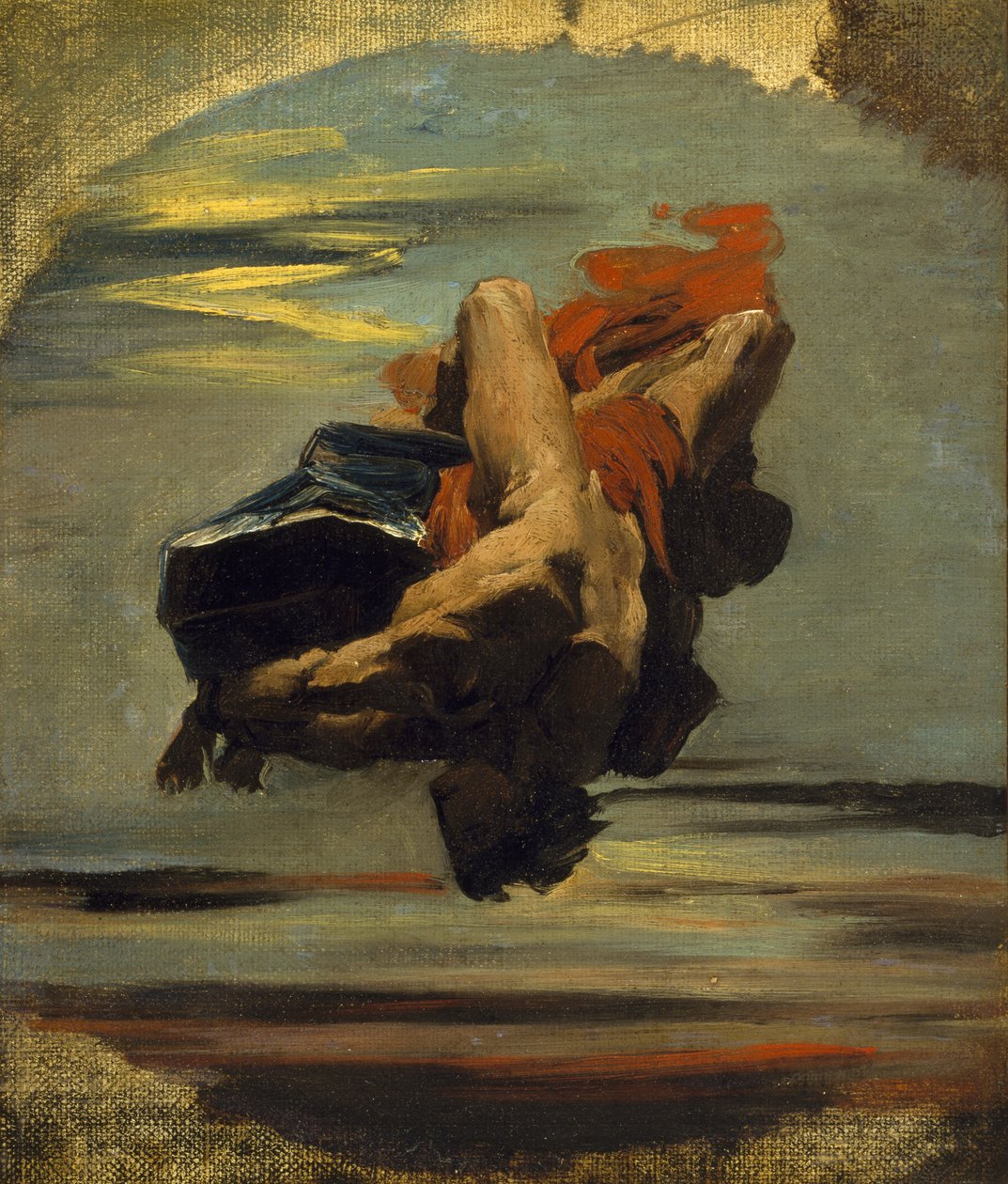 Prométhée tombant du rocher - French School