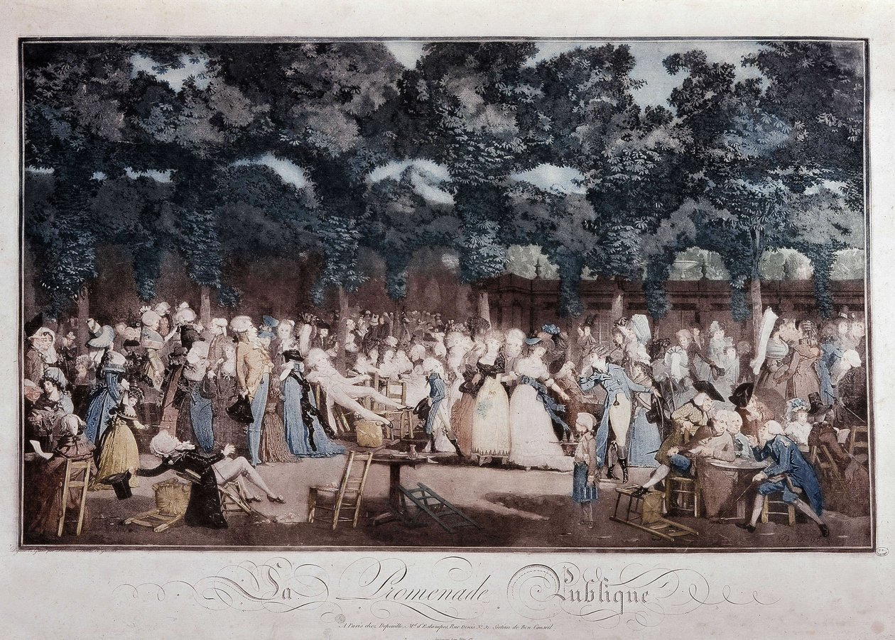 Promenade publique, fin du XVIIIe siècle - French School
