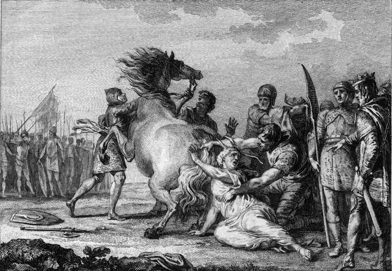 Supplice de Brunehaut, 613 : Brunehaut ou Brunehilde (543-613), reine d